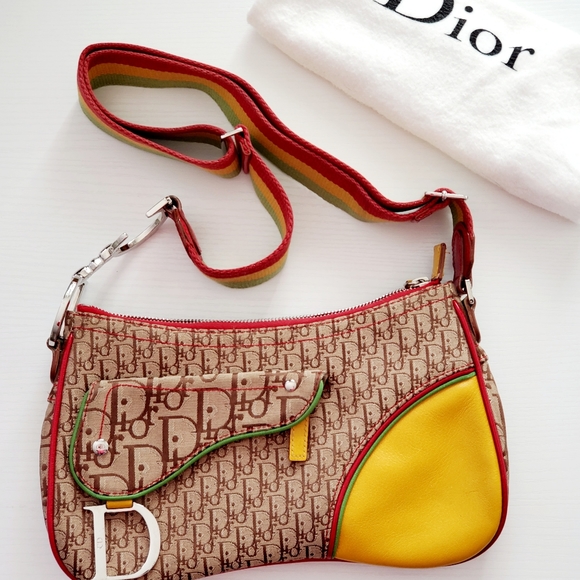 Dior Handbags - DIOR RastaMania Double Saddle Bag